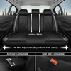 image:imageCoverado Leather Car Seat Covers Full Set Luxury DiamondPattern Black Leather Seat Covers amp Carbon Fiber Waterproof Car Seat Protector 5 Seats Automotive Seat Covers Universal Fit for Most CarsBlackGray