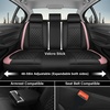 image:imageCoverado Leather Car Seat Covers Full Set Luxury DiamondPattern Black Leather Seat Covers amp Carbon Fiber Waterproof Car Seat Protector 5 Seats Automotive Seat Covers Universal Fit for Most CarsBlackPink