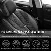 image:imageCoverado Leather Car Seat Covers Full Set Luxury DiamondPattern Black Leather Seat Covers amp Carbon Fiber Waterproof Car Seat Protector 5 Seats Automotive Seat Covers Universal Fit for Most CarsBlackGray