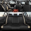 image:imageCoverado Leather Car Seat Covers Full Set Luxury DiamondPattern Black Leather Seat Covers amp Carbon Fiber Waterproof Car Seat Protector 5 Seats Automotive Seat Covers Universal Fit for Most CarsBlackBeige