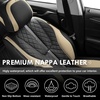 image:imageCoverado Leather Car Seat Covers Full Set Luxury DiamondPattern Black Leather Seat Covers amp Carbon Fiber Waterproof Car Seat Protector 5 Seats Automotive Seat Covers Universal Fit for Most CarsBlackBeige