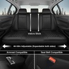 image:imageCoverado Leather Car Seat Covers Full Set Luxury DiamondPattern Black Leather Seat Covers amp Carbon Fiber Waterproof Car Seat Protector 5 Seats Automotive Seat Covers Universal Fit for Most CarsBlack