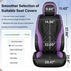 image:imageCoverado Leather Car Seat Covers Full Set Luxury DiamondPattern Black Leather Seat Covers amp Carbon Fiber Waterproof Car Seat Protector 5 Seats Automotive Seat Covers Universal Fit for Most CarsBlackPurple