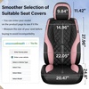 image:imageCoverado Leather Car Seat Covers Full Set Luxury DiamondPattern Black Leather Seat Covers amp Carbon Fiber Waterproof Car Seat Protector 5 Seats Automotive Seat Covers Universal Fit for Most CarsBlackPink
