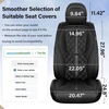 image:imageCoverado Leather Car Seat Covers Full Set Luxury DiamondPattern Black Leather Seat Covers amp Carbon Fiber Waterproof Car Seat Protector 5 Seats Automotive Seat Covers Universal Fit for Most CarsBlack